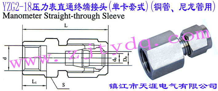 YZG2-18ֱͨK˽^(οʽ)(~)Manometer Straight-through Sleeve